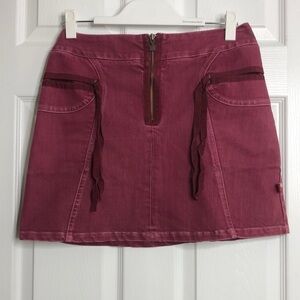 Ateliers‎ Rare Toggery Skirt Mini Red Zi Tie 6 S